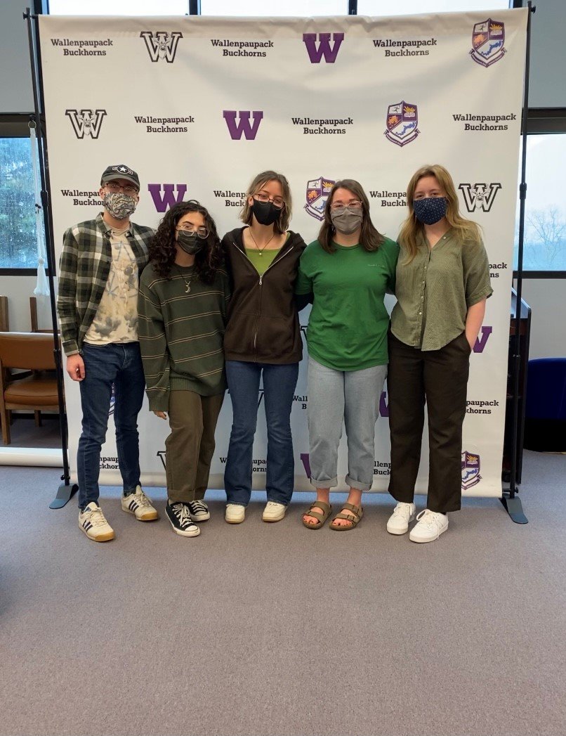 Team captain Ella Clabaugh, Lily Winagle, Abby Soskil, Emily Kangal and Evan Kimler make up the Bad Birches, the second-place winners of the Pike/Wayne Envirothon.